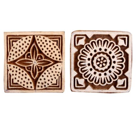 Set of 2 Piece New Mix Wooden Printing Block